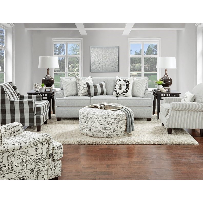 Ticking stripe online accent chair